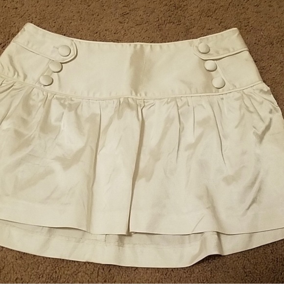 Arden B Dresses & Skirts - Arden B White Mini Skirt with Button Detail